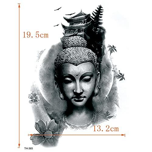 Generic Buddha Waterproof Temporary Tattoo Sticker On Body Art Tattoo Tower Temple Tattoo Henna Temporary Tatoo Sleeve
