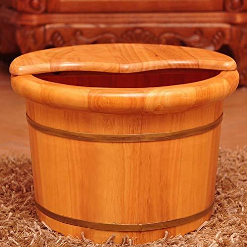 NUBAOzy Foot Tub Wooden Foot Basin Relax Pedicure Foot Bath,Foot and Leg Spa for adults,Large Foot Bath Spa Tub,Foot Massage Spa for Home,Sauna Wooden Bucket foot Bath Wooden Bucket Foot Spa Household Wash Ba