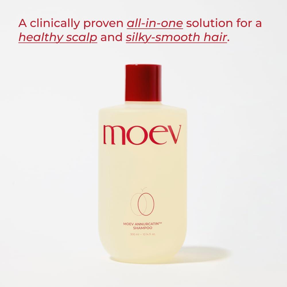 MOEV MOEV ANNURCATIN Shampoo, Biotin Hair Growth Volumizer Korean Anti Hair Loss Shampoo for Women, Build Lift, Natural Sulfate and Paraben-Free Apple Fresh Cleanser, Strengthens Weak Hair 10.14 fl.oz.