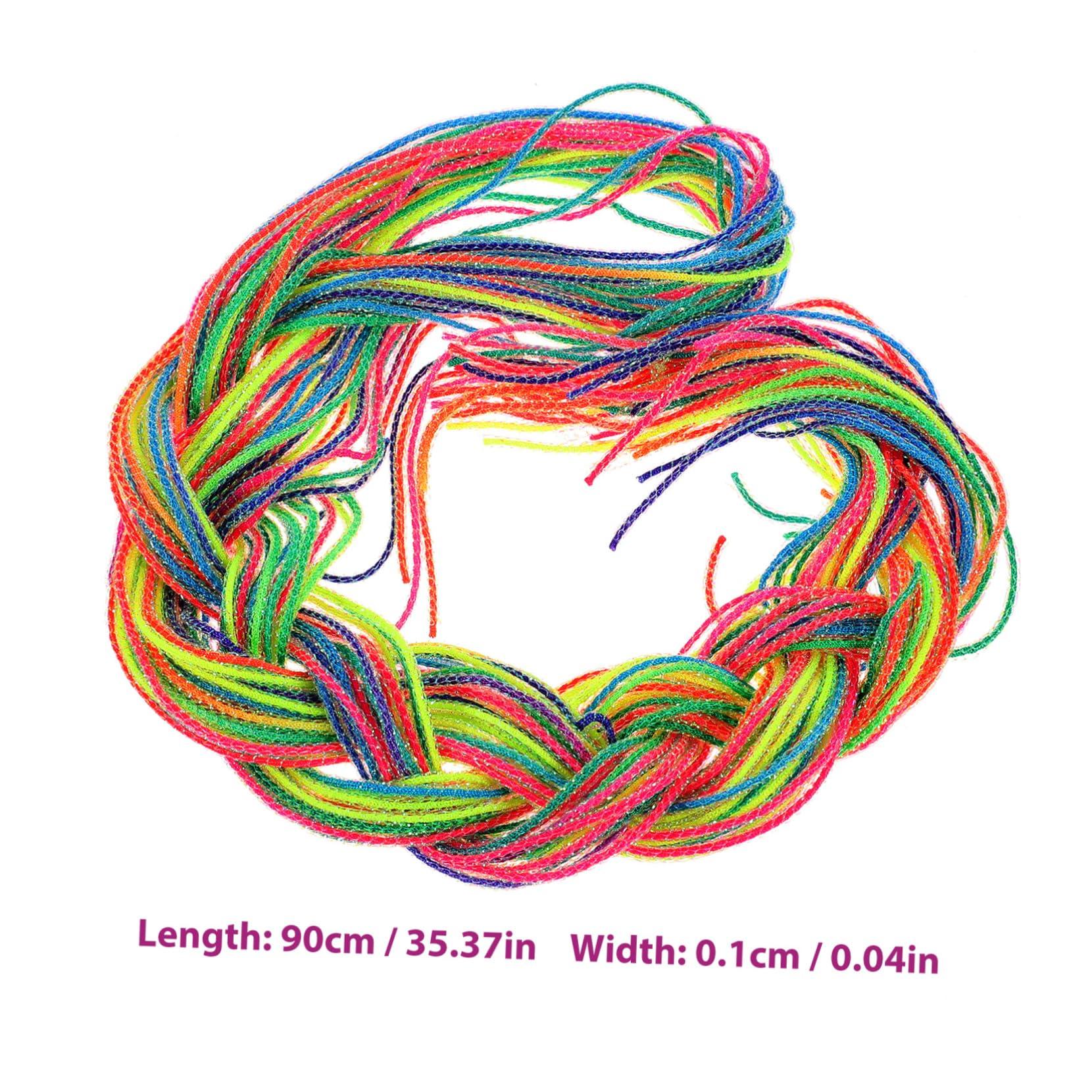 NOLITOY NOLITOY 30pcs Braiding Hair Ties String Soft Thread Rope for Women Accessories Hair Strings for Braids Hair Band Vibrant Design