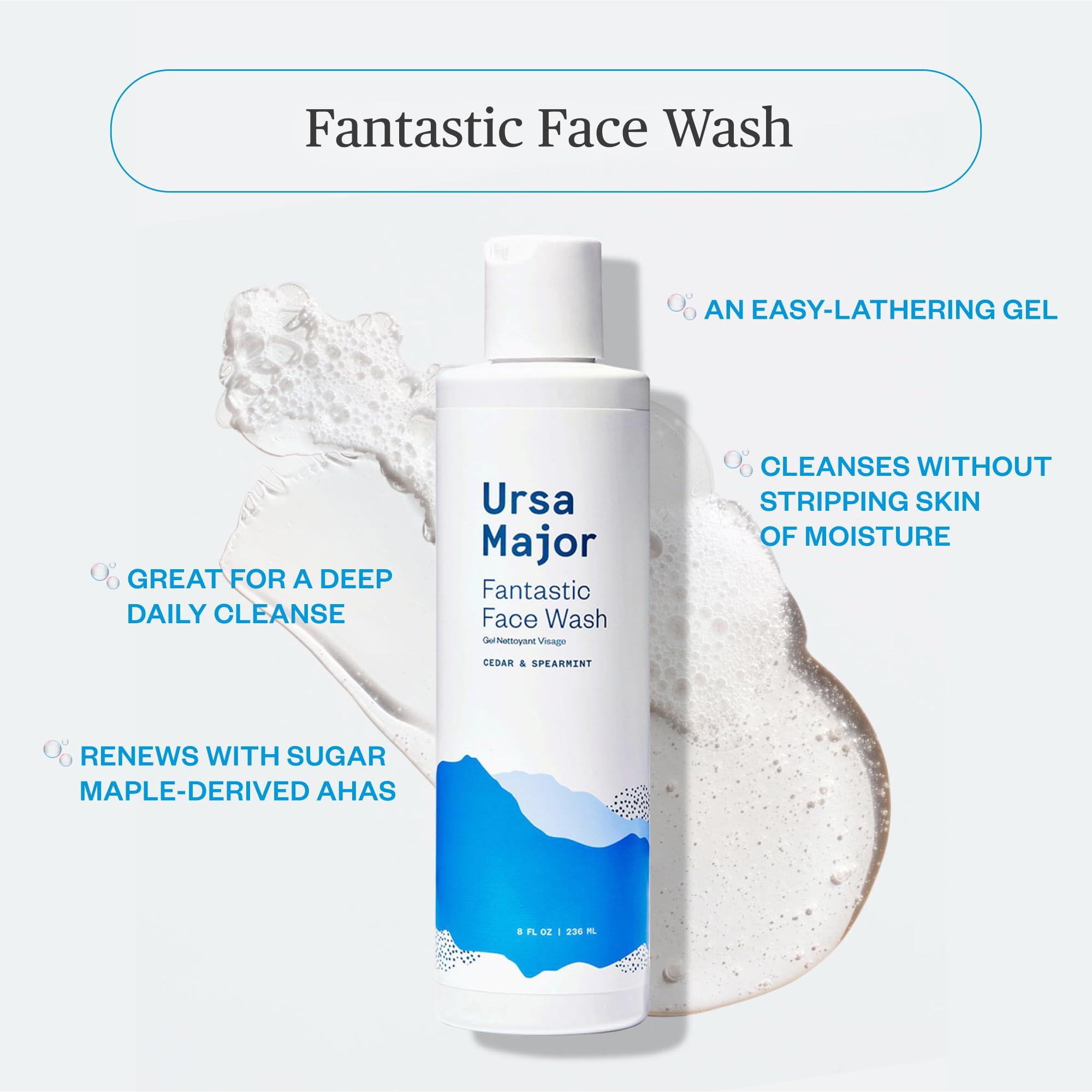 Ursa Major Ursa Major Fantastic Face Wash | Natural, Vegan & Cruelty Free | Daily Foaming Facial Cleanser for Men & Women | 8 ounces