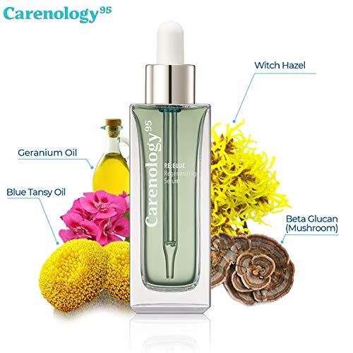 Leche Carenology Blue Tansy Regenerating Organic Face Serum: Oil-Free, Antioxidant Natural Ingredients Witch Hazel, Neroli Oil, Beta glucan for Pure Poreless 1.7 Fl.Oz