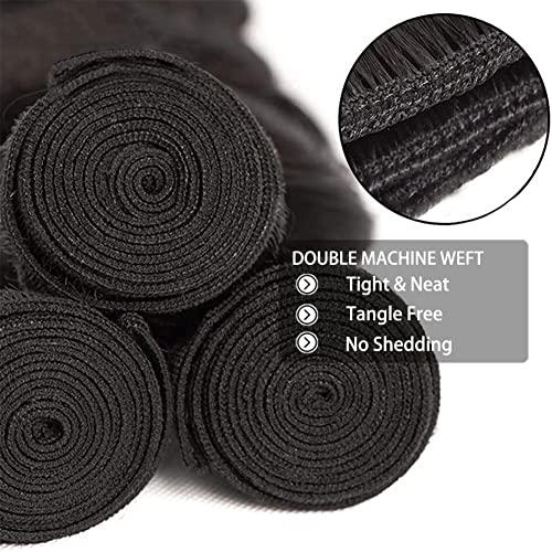 Beauty Queen Beauty Queen Body Wave Bundles Human Hair Short Hair 3 bundles (10 12 14 Inch) 10A Grade Brazilian Hair Bundles 100% Unprocessed Weave Bundles Human Hair Natural Black Hair Extensions For Women