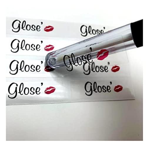HHWY HHWY 100PCS Clear Lip Gloss Labels Personalized Custom Logo Eyelash Stickers for Lip Stick DIY Personalized Transparent Chapstick Labels Lip Balm (1x3cm)