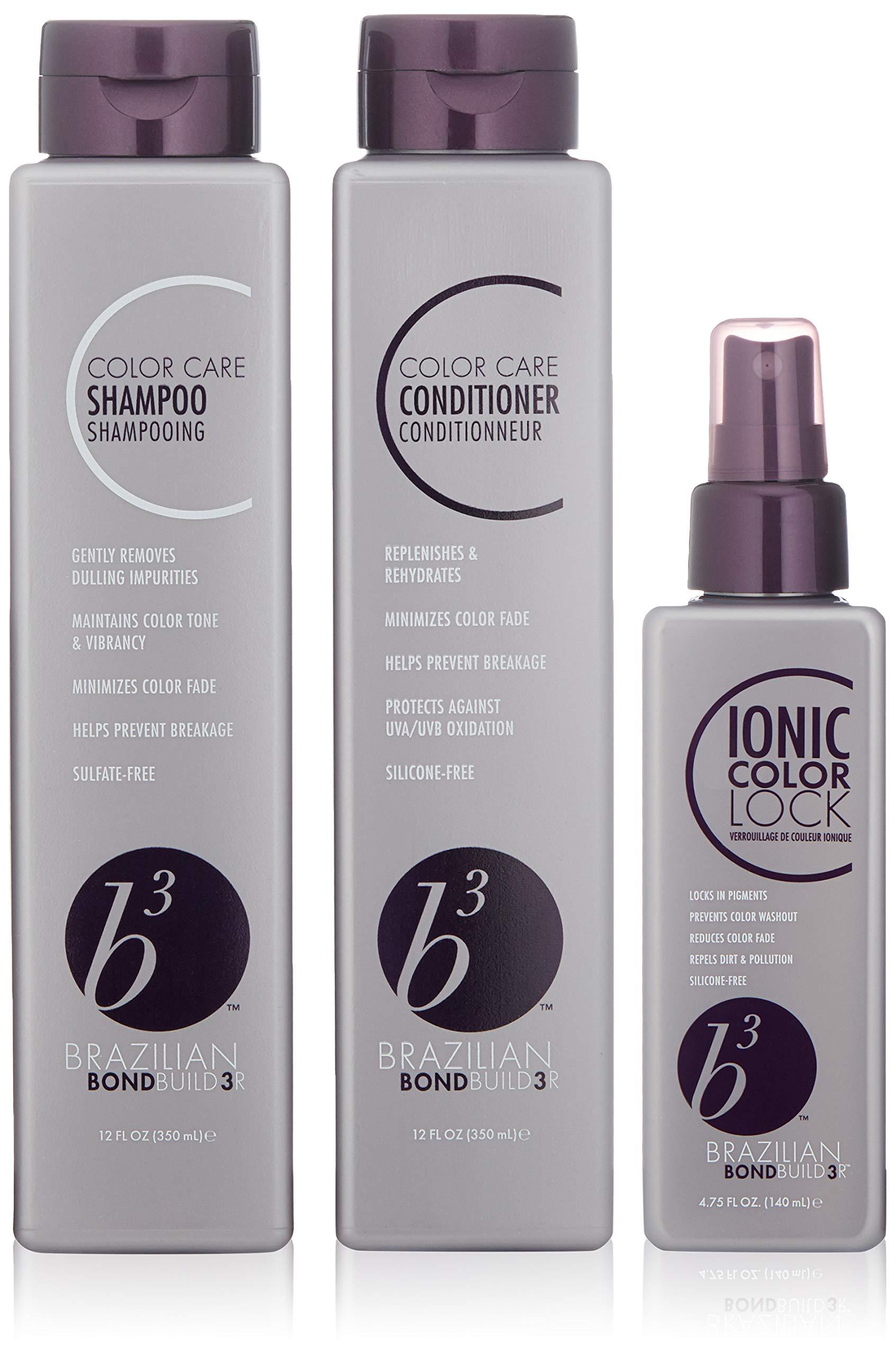 B3 BRAZILIAN BONDBUILDER B3 Brazilian Bondbuilder Color Care Shampoo & Conditioner with Color Lock,28.75 fl oz.(3 Count)