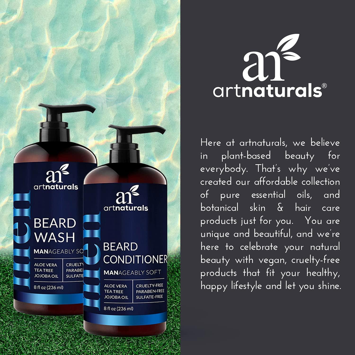 Artnaturals Artnaturals Beard Shampoo and Conditioner Set - Softens, Strengthens and Smooths Mustache and Beard Hair - All Skin and Hair Types