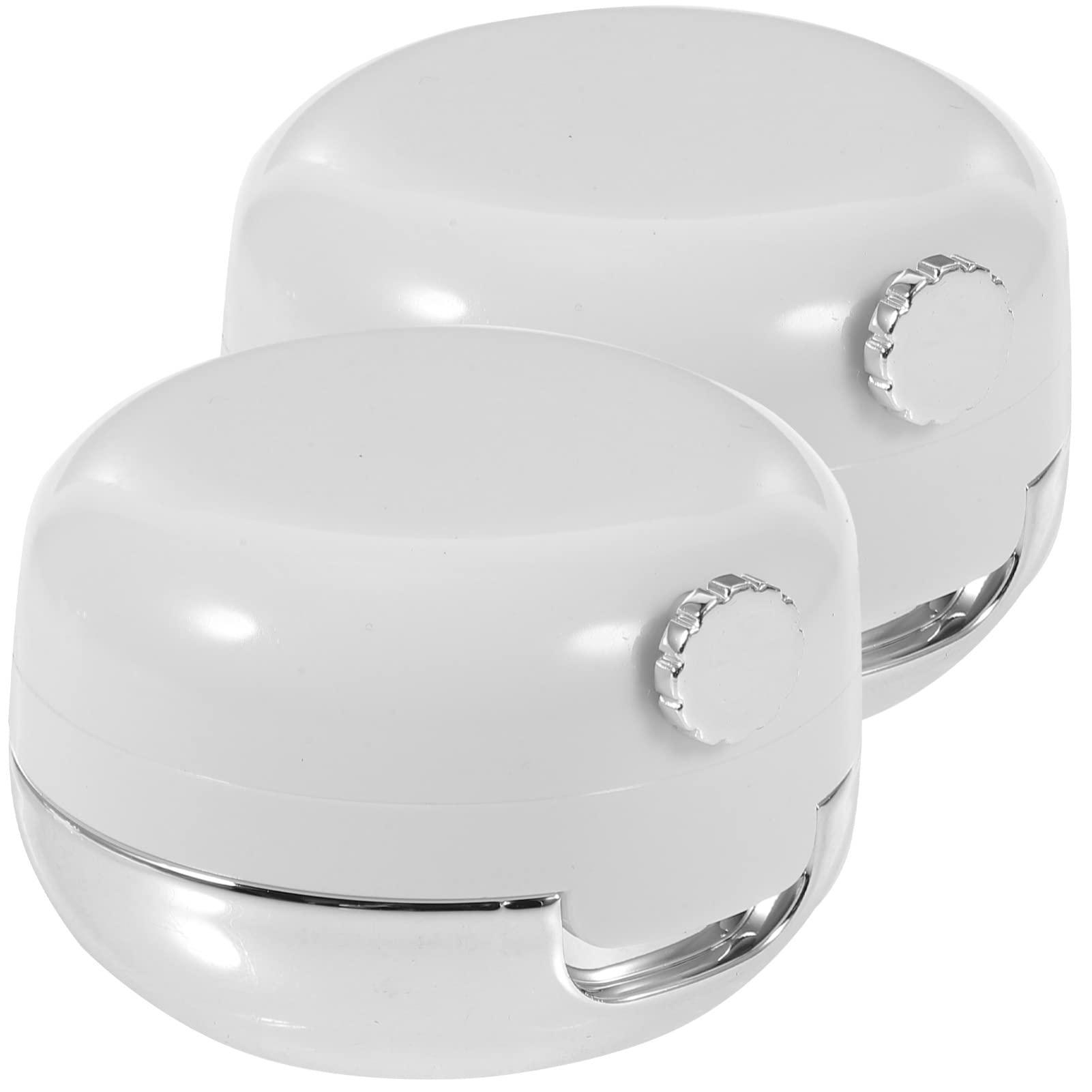 FRCOLOR FRCOLOR Lip Balm Containers Lip Mask Container Empty Sample Jars 2Pcs Lip Sleeping Mask Container Exfoliator Lips Balm Box Lip Gloss Case with Silicone Lip Brush Lip Makeup Applicator Containers