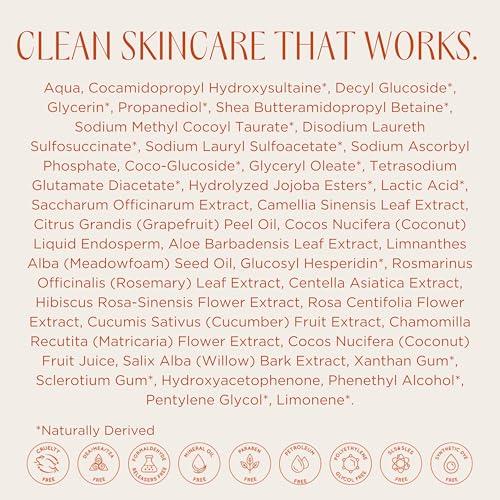 InstaNatural InstaNatural Vitamin C Cleanser Face Wash, Brightens and Reduces Signs of Aging, Fine Lines and Uneven Texture, with Coconut Water and Aloe Vera, 6.7 FL Oz - 3 Pack