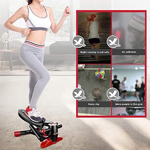 RsFiL RsFiL Fitness Twist Stepper Mini Stepper Exercise Machine with Resistance Bands and Mat Powerful Hydraulic Mute Stepper for Home Workout and Exercise