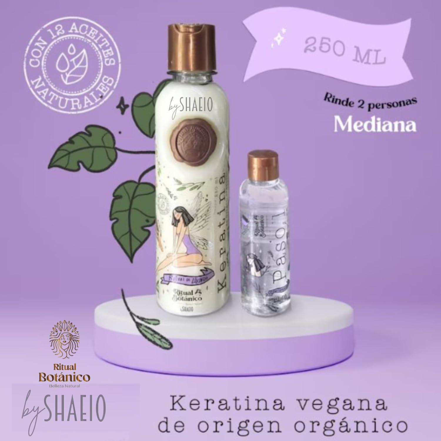 SHAEIO RITUAL BOTANICO Colombian Organic Keratin - 250 ML. Vegan Keratin Hair Mask with 12 Natural Oils and Amino Acids for Smoothing Hair