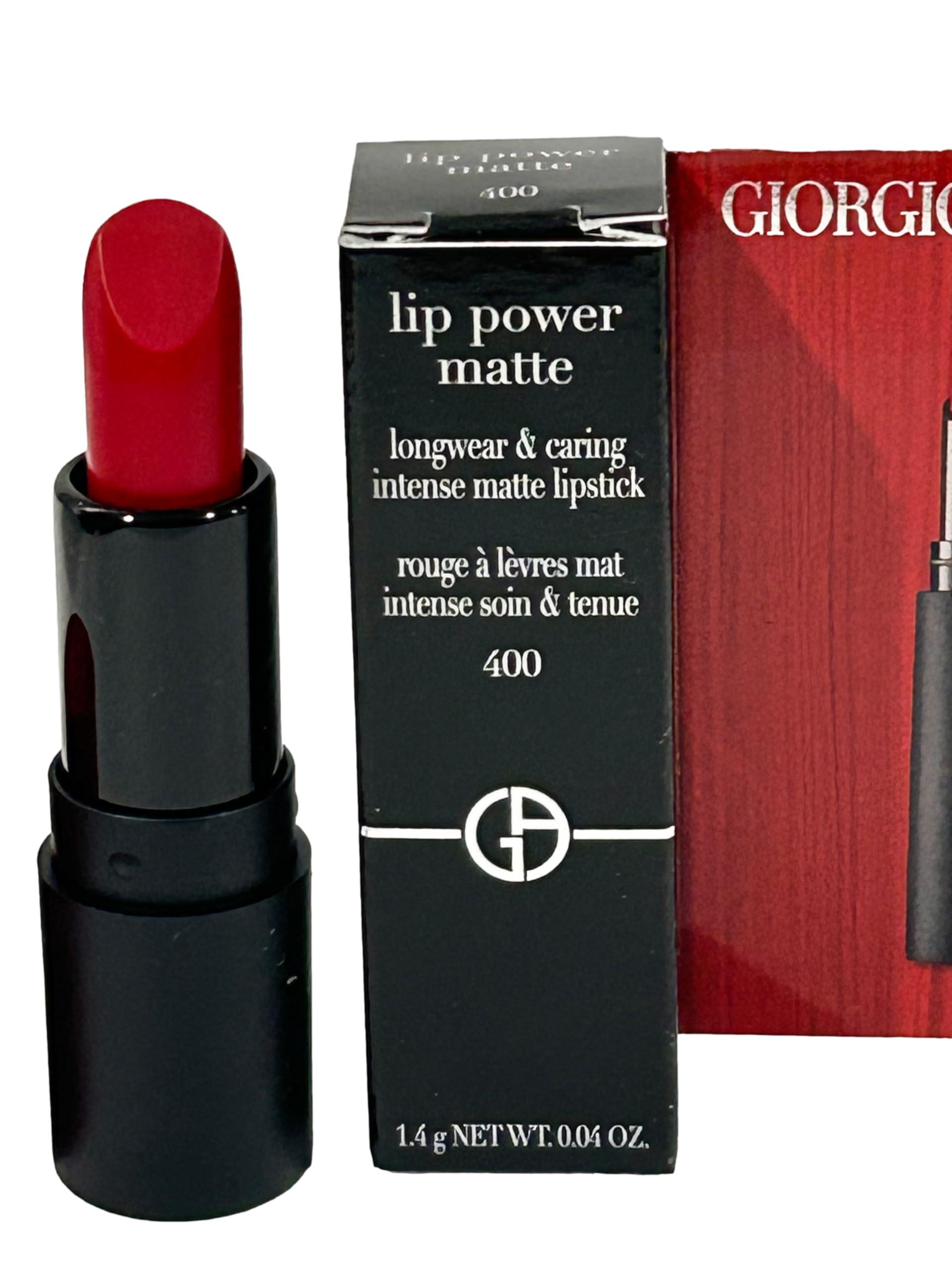 GIORGIO ARMANI GIORGIO ARMANI Lipstick MINI (red) Lip Power Matte Color # 400 (looks RED) - 1.4 g / 0.04 oz (MINI/SMALL/SAMPLE SIZE/TRAVEL SIZE) - 3065