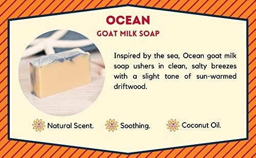 Goat Milk Stuff Goat Milk Stuff Goat Milk Soap - OCEAN SOAP | Handmade All-Natural, Goat Milk Soap Bars for Dry Skin Relief, Body & Face Wash for Men and Women, Bar Soap (Box of 2)