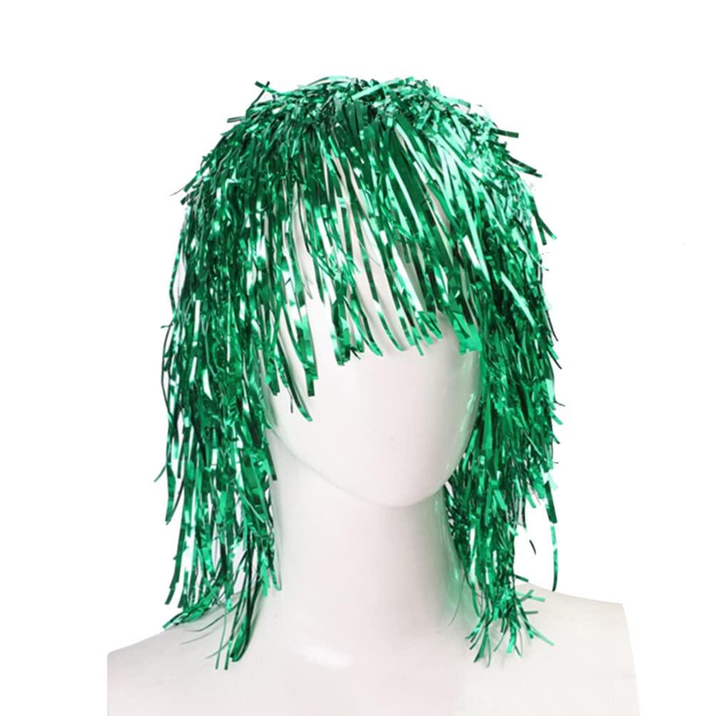 BESPORTBLE BESPORTBLE 12pcs Foil Tinsel Wig Metallic Shiny Party Wig Metallic Cosplay Supply
