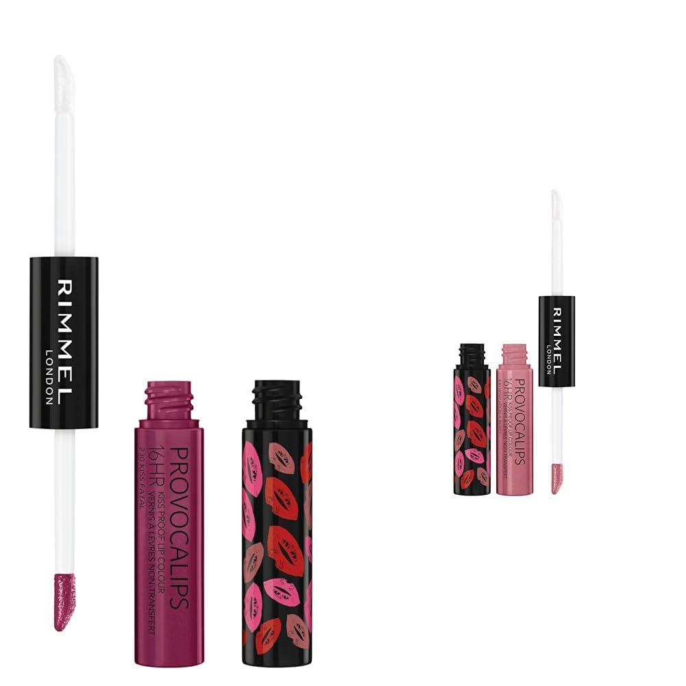 Rimmel Rimmel London Provocalips 16hr Kiss-Proof Lip Color Bundle - 230 Kiss Fatal & 430 Wish Upon A Berry, 14 fl.oz. Each