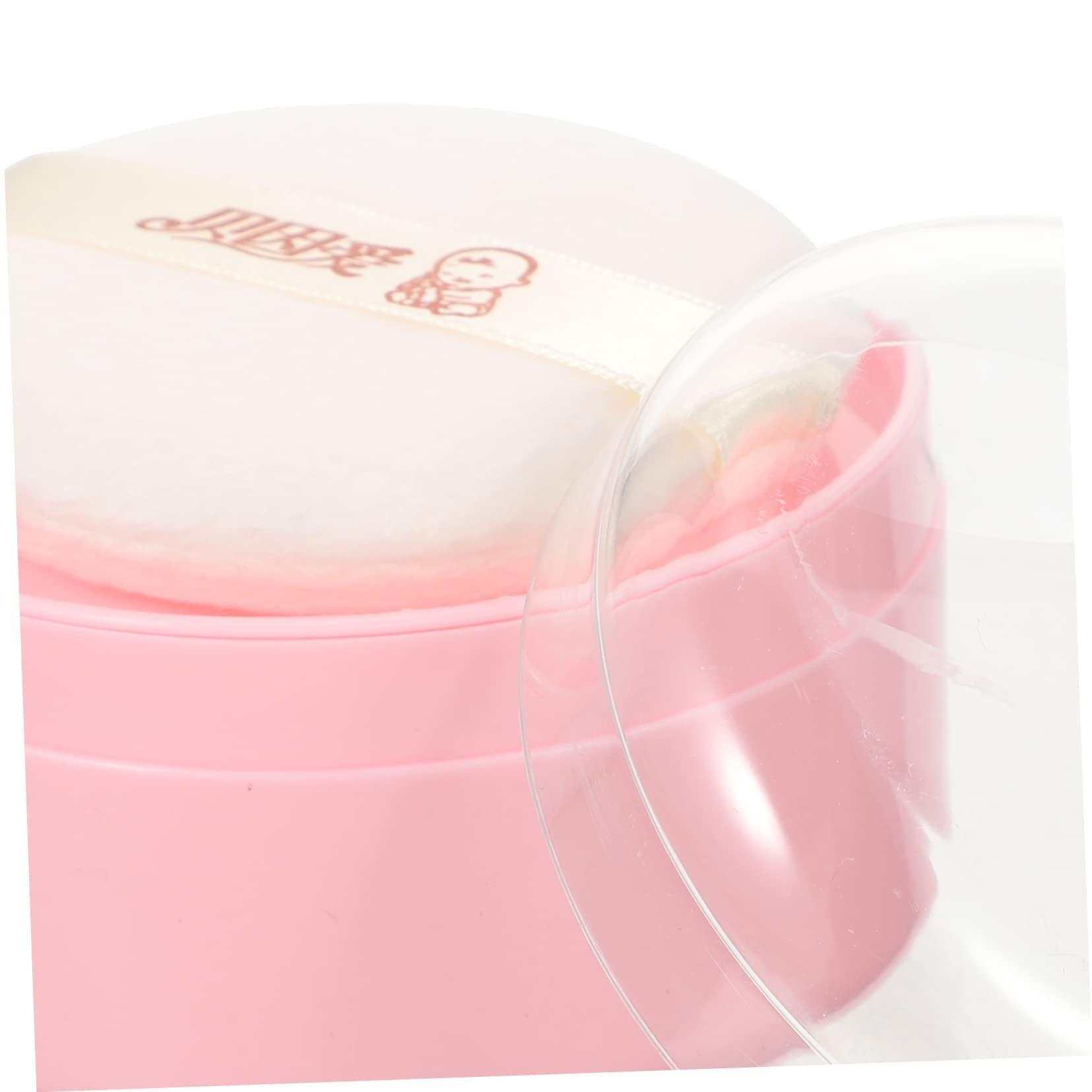 KOMBIUDA KOMBIUDA 2Pcs Loose Powder Puff Containers with Puffs Dusting Powder Boxes for Body Powder Travel-Friendly Cosmetic Puff for Home -go Use