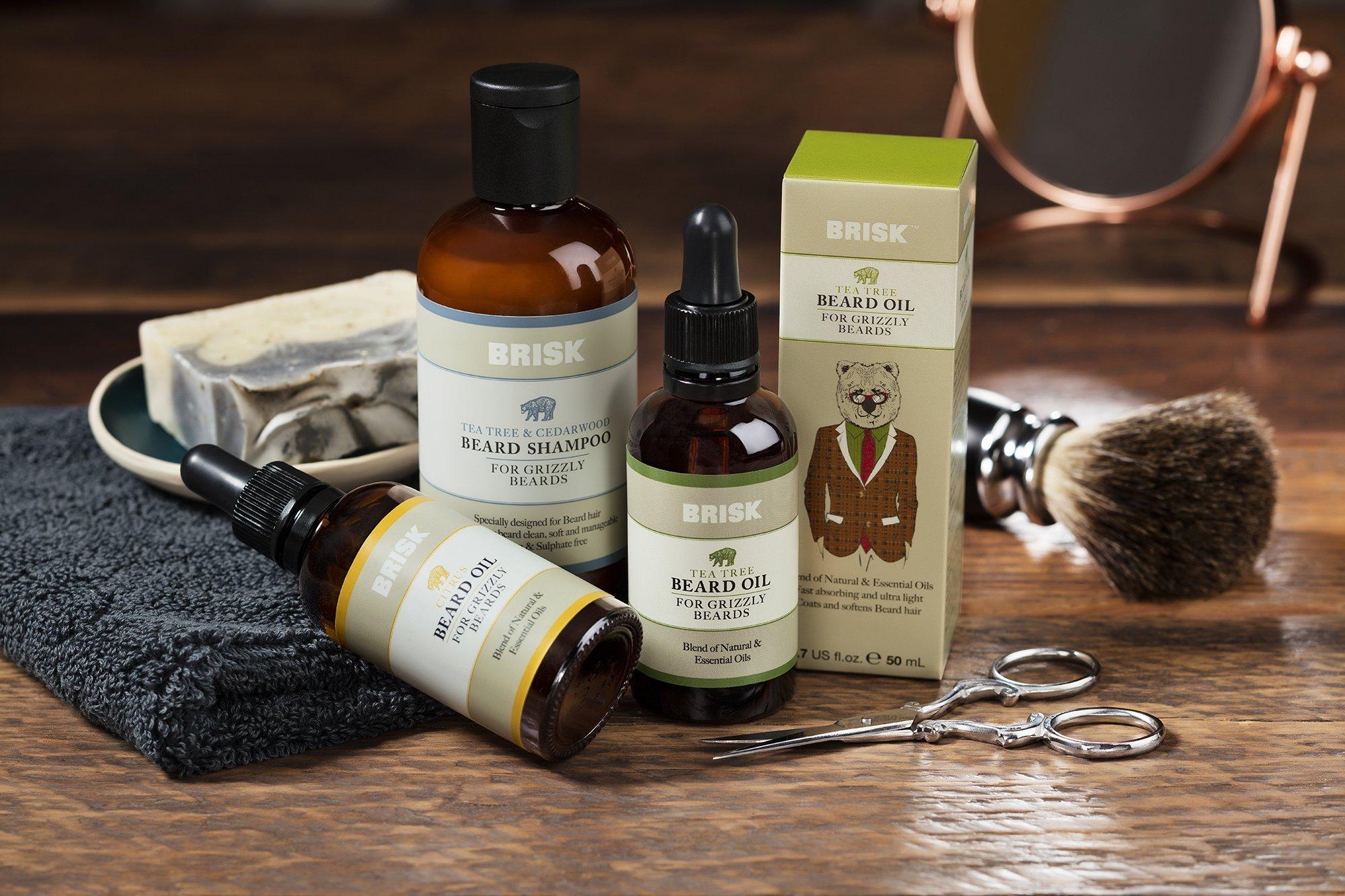 BRISK BRISK Beard Grooming Oil Liquid, Citrus for Beard Hair, 1.7 Oz