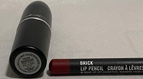 M.A.C. M.A.C. Cosmic Lip Duo RED Set Frost Lipstick FRESH MOROCCAN & Lip Pencil BRICK