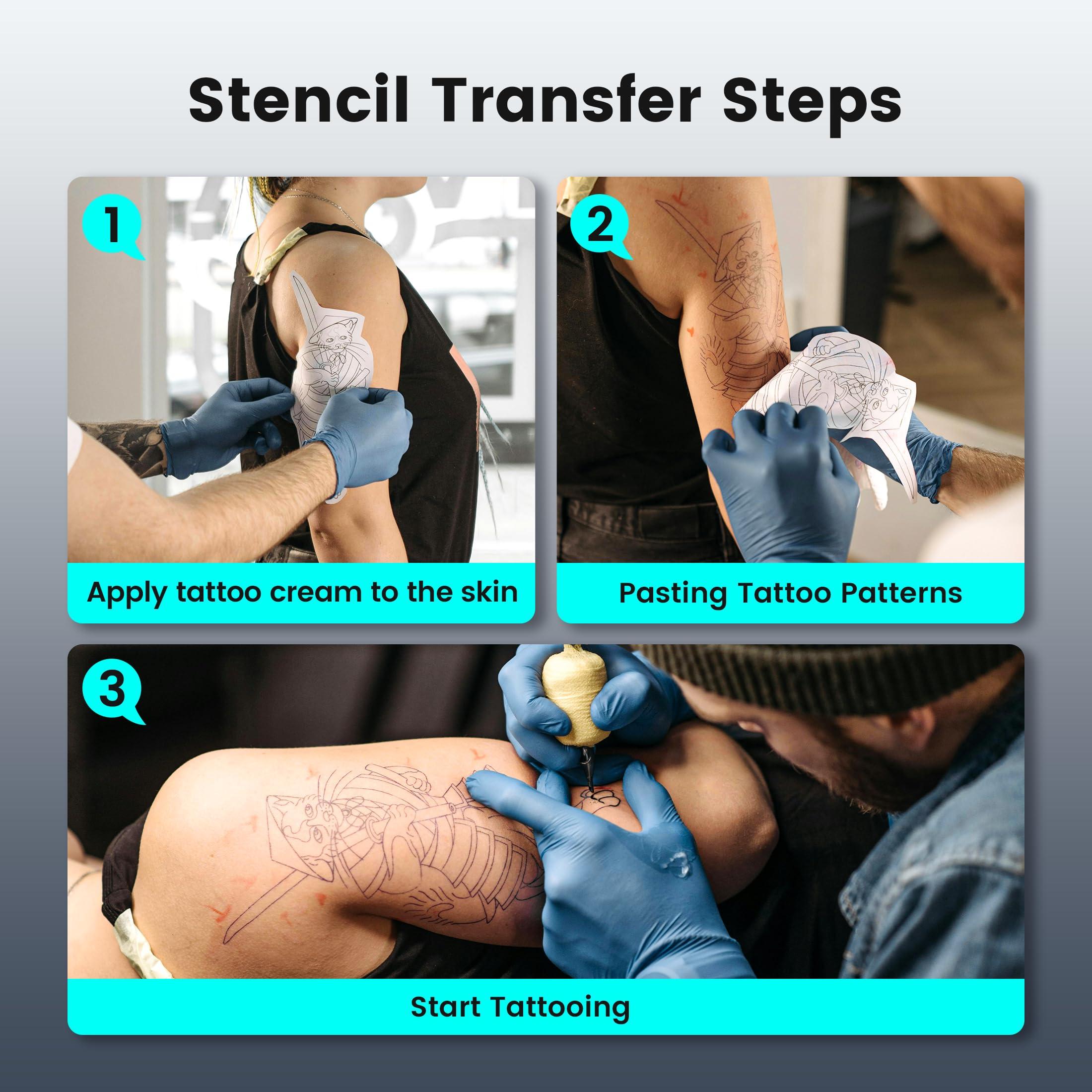 ItriAce ItriAce Tattoo Stencil Printer Bluetooth, Stencil Printer for Tattooing with 10pcs Paper, Thermal Tattoo Printer Machine for Tattoo Artist, Wireless Tattoo Transfer Printer Compatible with Phone PC