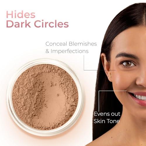 Sweet Face Minerals QUICK FIX KIT (DEEP TAN CONCEALER & COCOA FOUNDATION) Mineral Makeup Starter Set Sample Size Matte Bare Face Powder