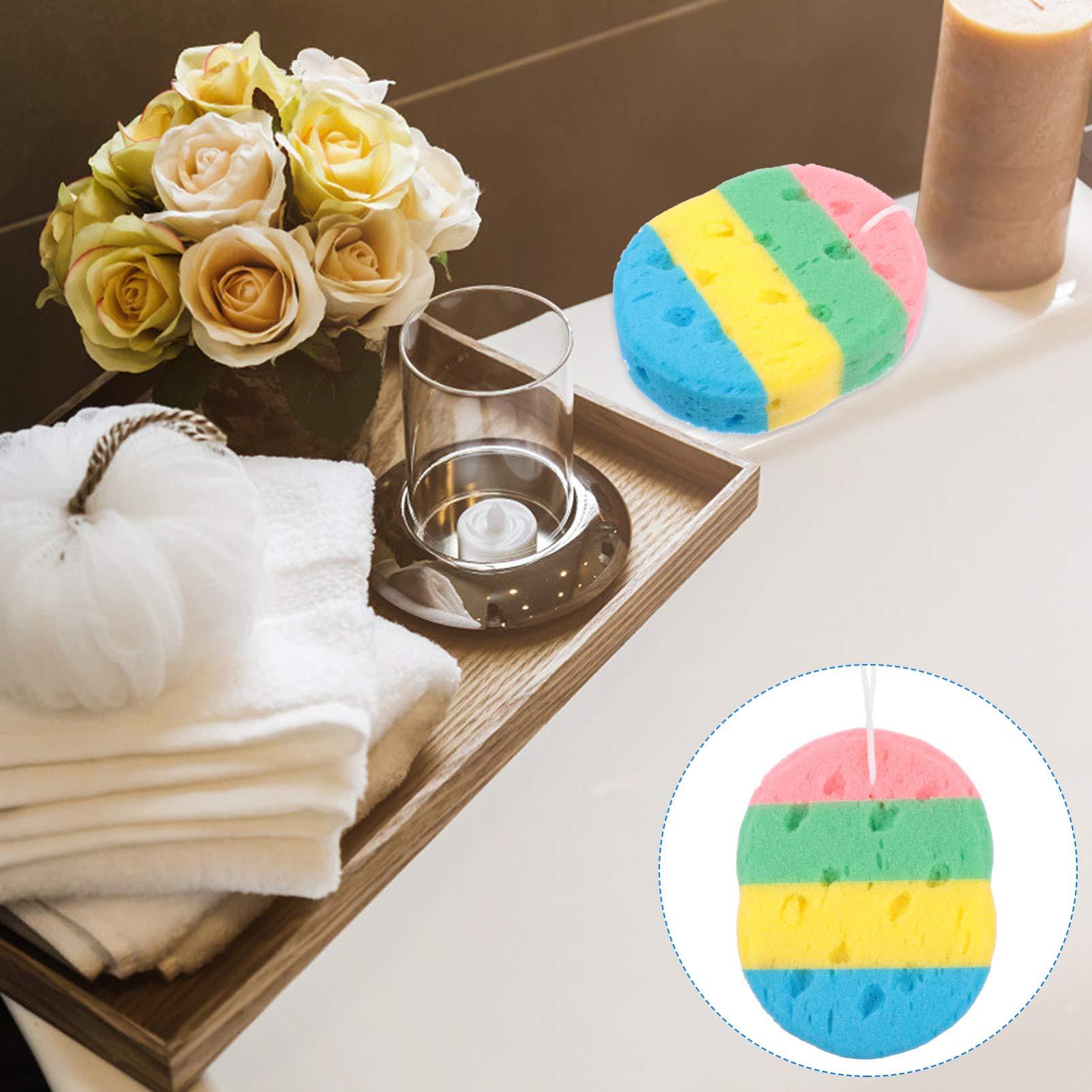 NULYLU NULYLU Soft Seaweed Bath Sponges 4pcs Set Exfoliating Shower Sponges Brush Gentle Body Scrubbers for Daily Use Travel Comfy