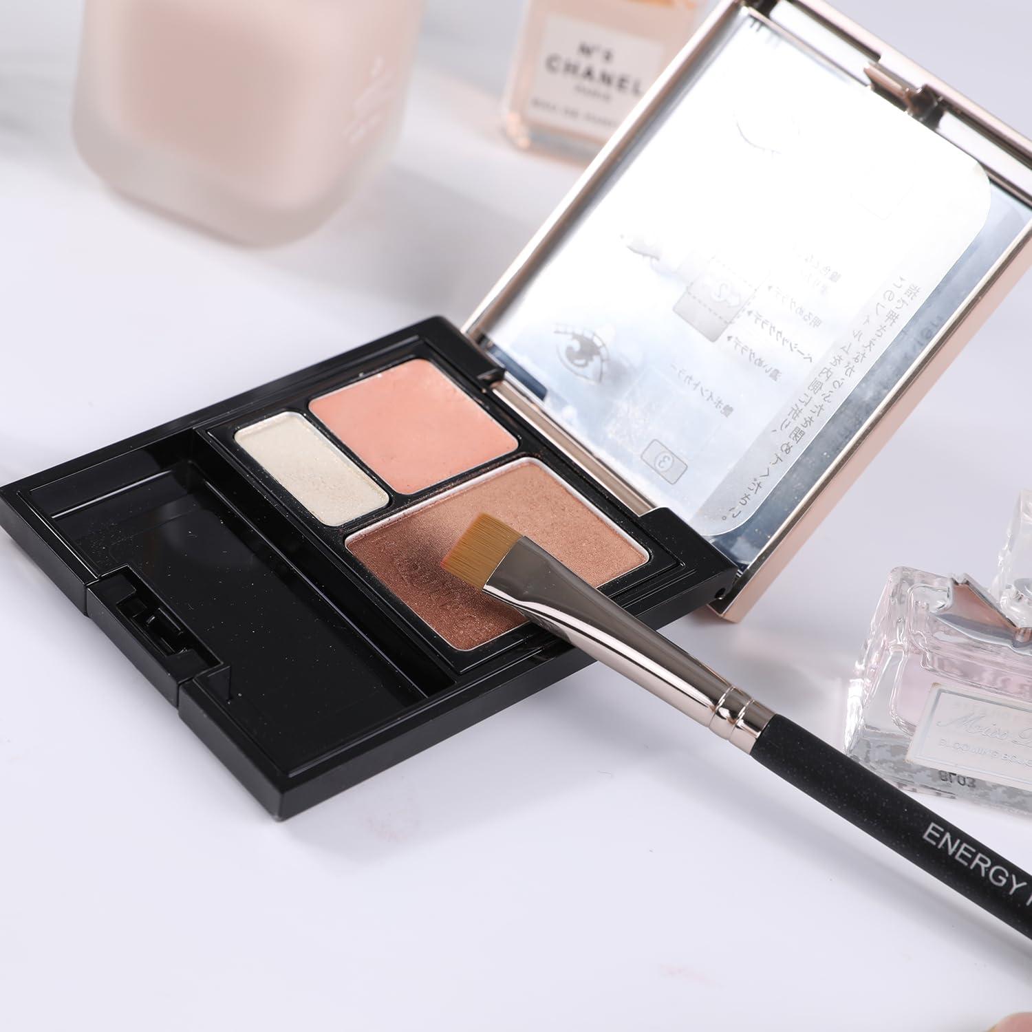 ENERGY ENERGY Flat Concealer Brush for Eyeliner Eyebrows Defining Precision Lash Liner Brow Concealing with Gel Cream Firm Stiff Thin Synthetic Bristle Flat Definer Brush