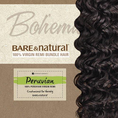 Sensationnel Sensationnel Unprocessed Peruvian Virgin Remy Human Hair Weave Bare & Natural Bohemian [20"] (NATURAL BLACK)
