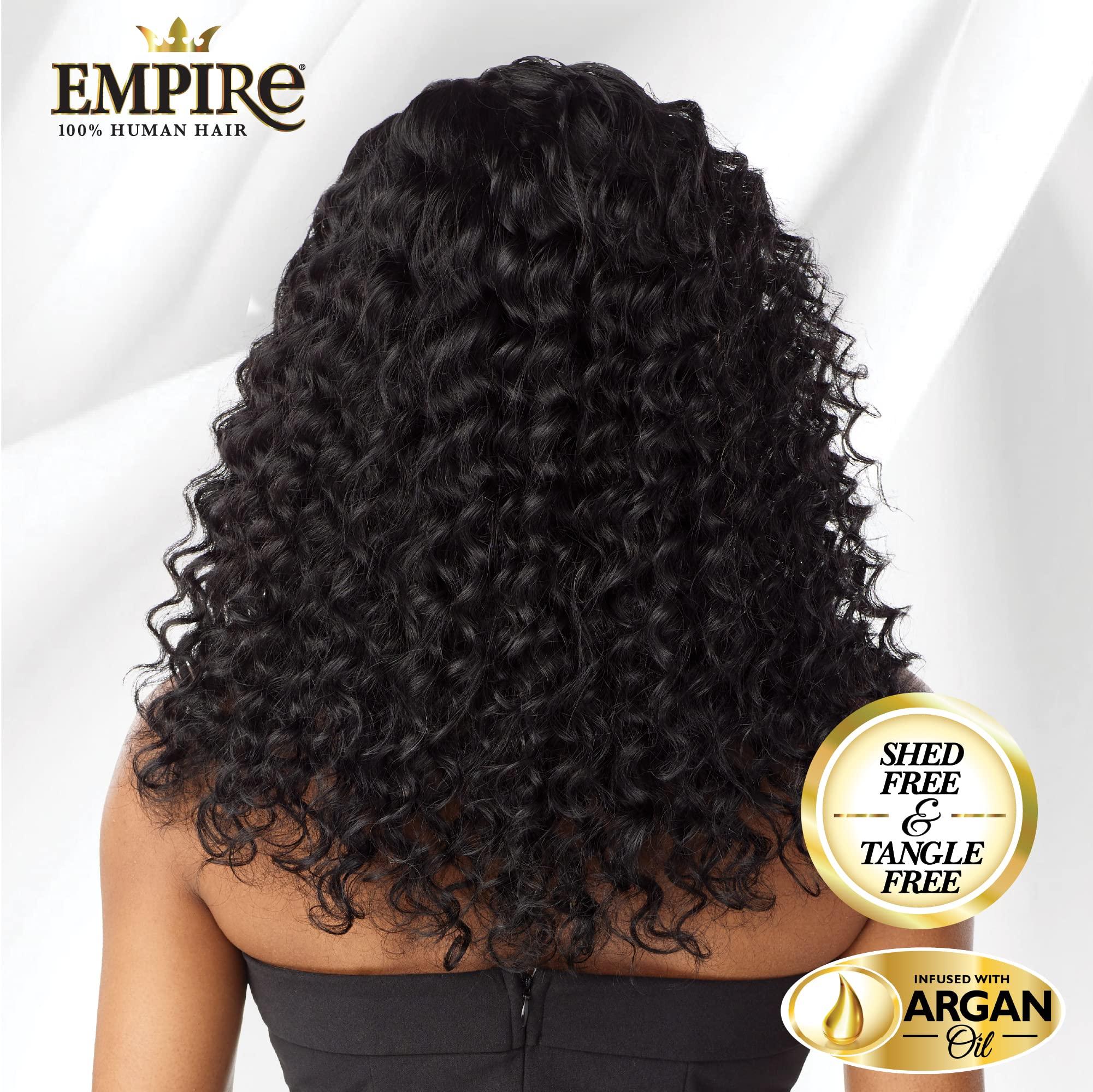 Sensationnel Sensationnel Empire Curly human hair - new deep tangle free weaving for quick weave and sew in styles best for faux highlights - 1 pack (10 inch, BG BURGANDY)