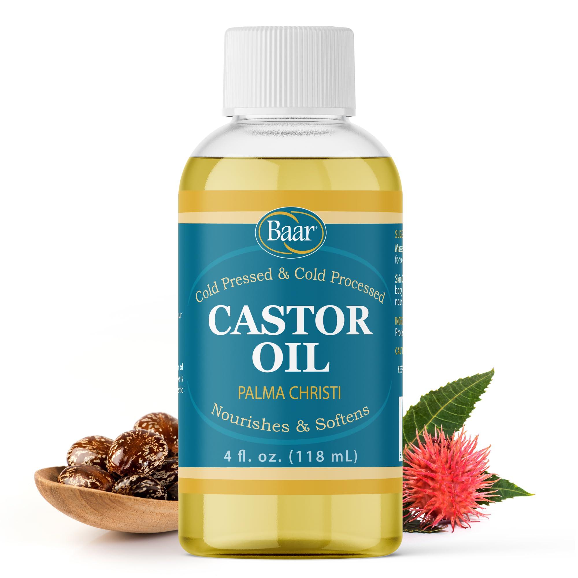 Baar Baar Cold-Pressed, Cold-Processed, Hexane Free Castor Oil, 4 Ounces