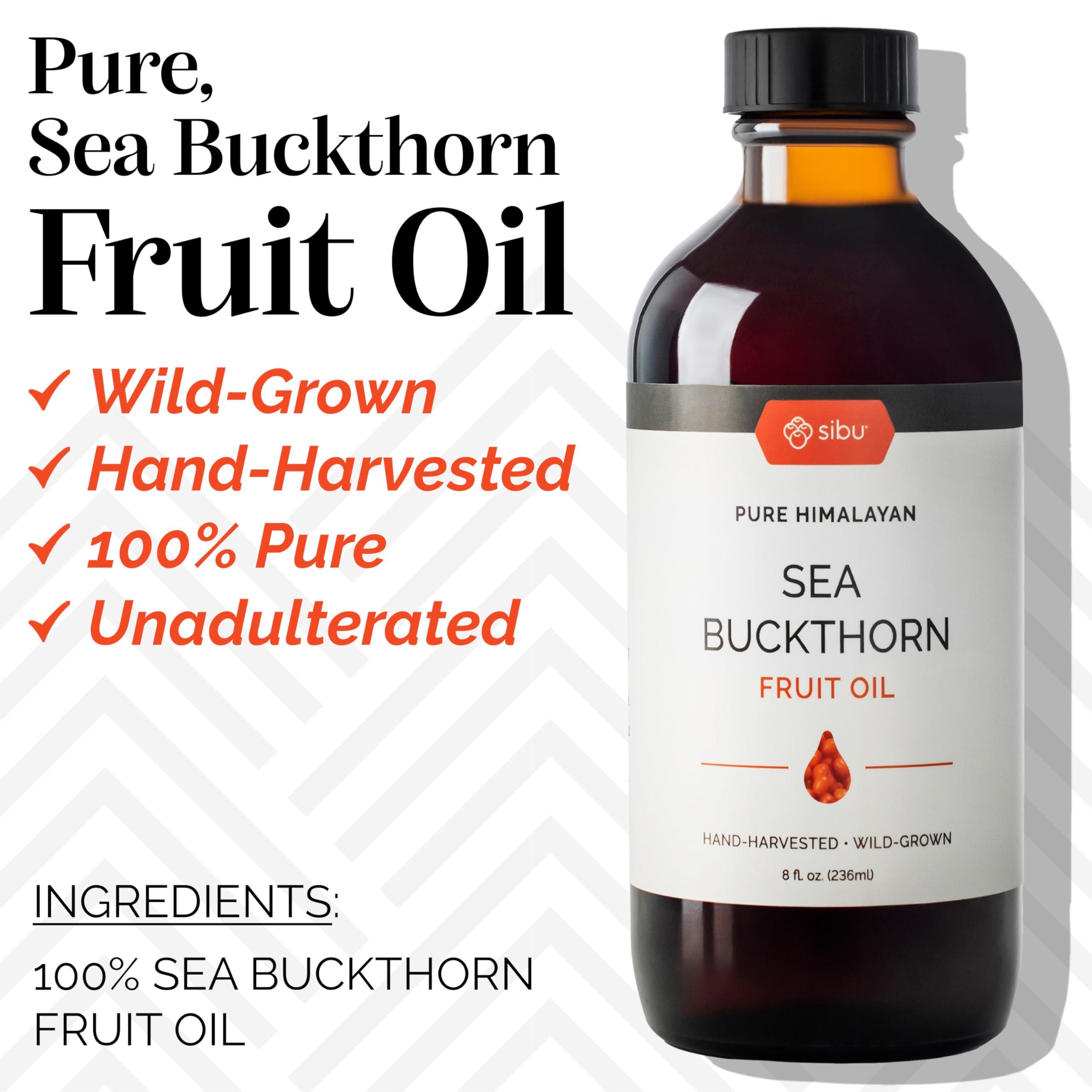 sibu sibu Premium Himalayan Omega 7 Sea Buckthorn Fruit Oil, 2 oz