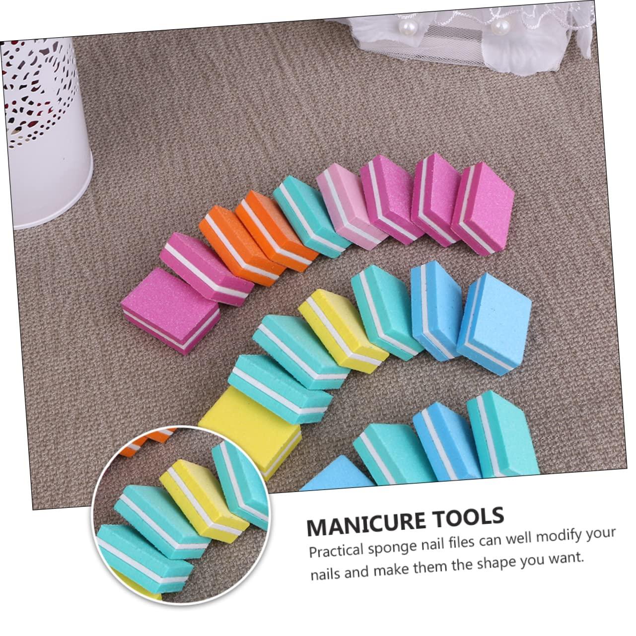 MERRYHAPY MERRYHAPY 30 Pcs Small Square Sanding Nail Buffer Nail File Buffing Sanding Block Buffing Sanding Kit Grit Nail File Nail Files Kit De Manicura Nail Buffers Pedicure Tools