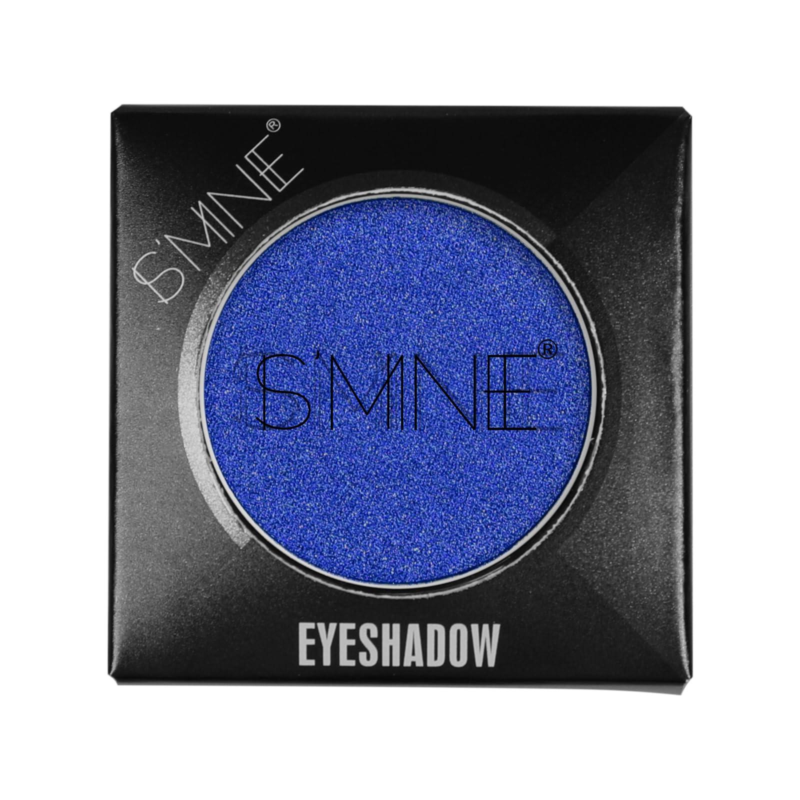 IS\'MINE IS\'MINE Single Dark Blue Shimmer Eyeshadow Powder Palette High Pigment, Longwear, Intense Color Best Dark Blue Eyeshadow