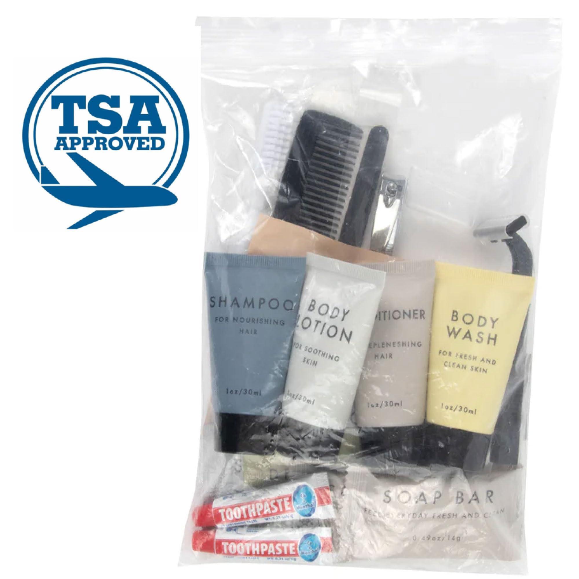 Trail maker (25 Pack) Bulk Travel Size Hygiene Toiletries Kits for Homeless Care Package Supplies Bulk, 35-Piece Complete Toiletry Kits Bulk for Men and Women