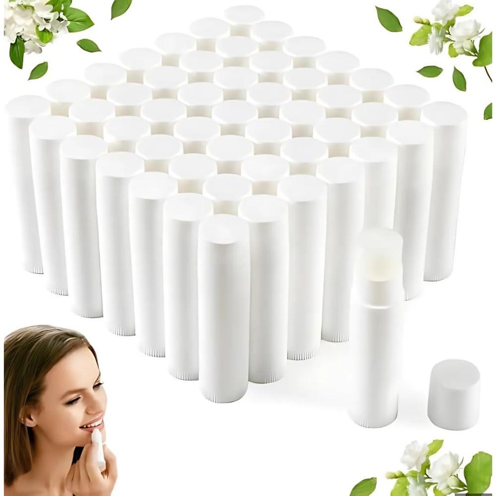 Lip Balm Express Generic Lip Balm Bulk Unlabeled - Made in USA 100 Pack Vanilla White Bulk Chapstick - Natural Ingredients