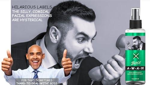 A-W-A-Y! Boss Repellant Mist - Gag Gifts for the Office Party - Hilarious Silly Boss Present - Unique Prank Stuff - Funny Gift for Bosses Day