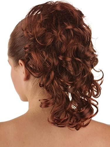 easiHair Crush Ponytail Color 613/102 White SwirlEasihair Hairpieces 7.5-10" Length Reversible Claw Clip Attachment Synthetic Curly Layered Pony Clip On Bundle MaxWigs Hairloss Booklet