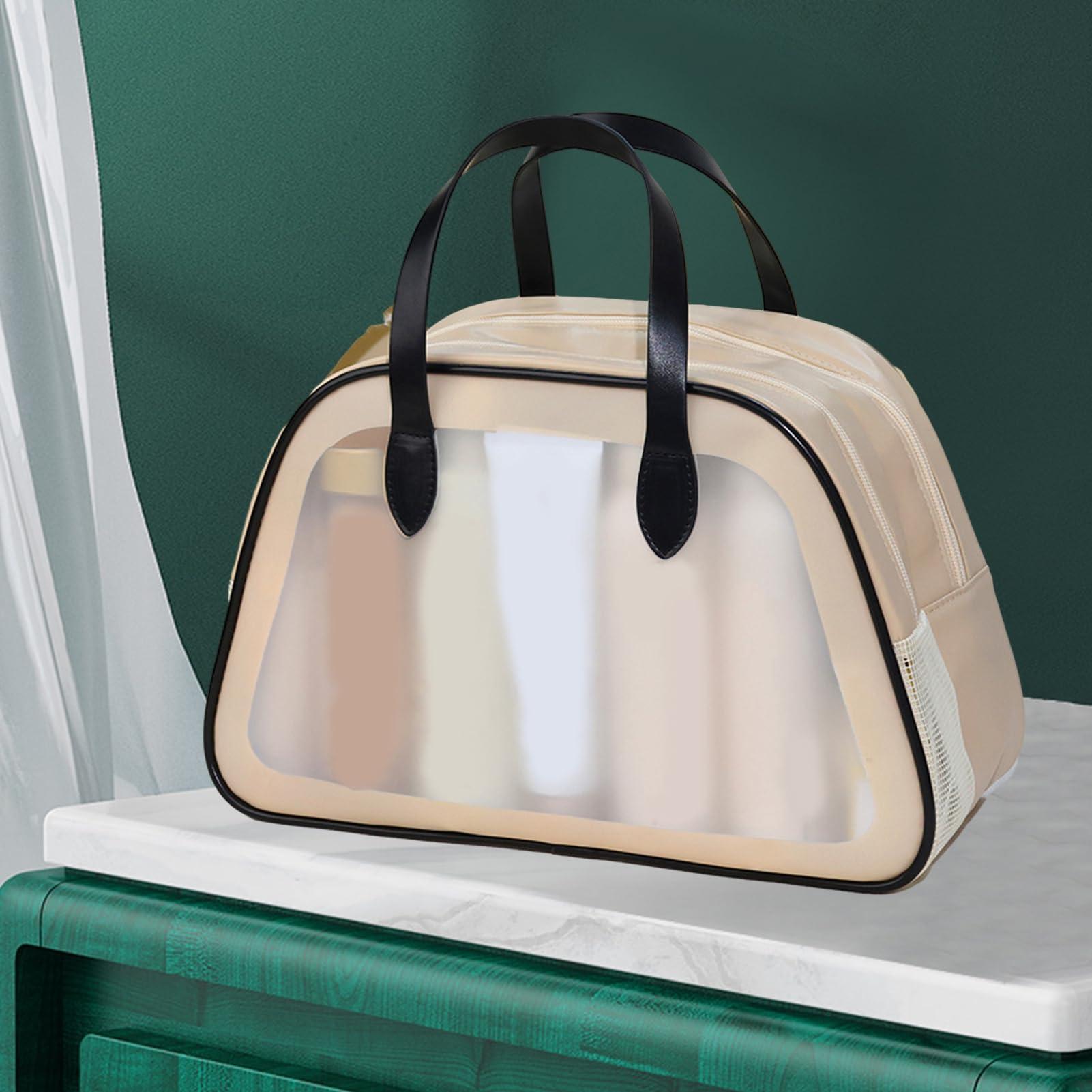 TOPEAST TOPEAST Preppy Stuff Cute Makeup Bag Small Cosmetic Bag Travel Toiletry Bag, Personalized Birthday Wedding Gifts for Mom Teacher Friends Bridesmaids, Preppy Travel Stuff for Girls (Purple N)