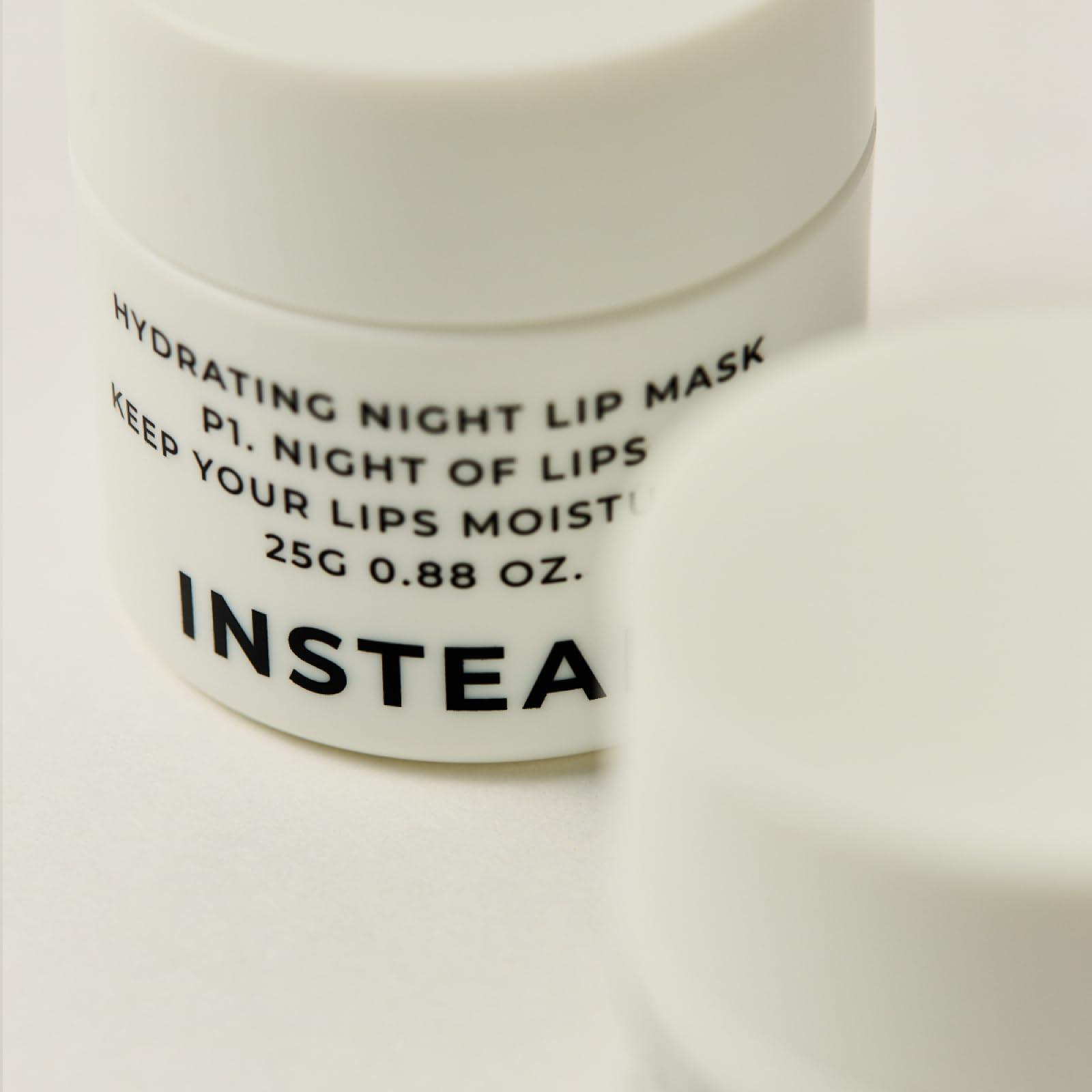 INSTEAD Hydrating Night Lip Mask - Moisturizing Lip Treatment to Restore and Soothe Dry Chapped Lips Overnight 0.88 oz.