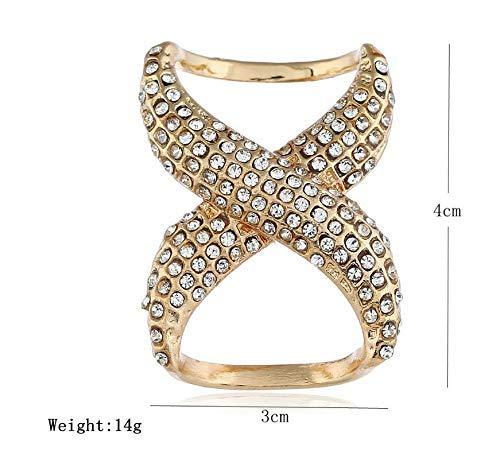 esowemsn 2pcs Gold and Silver Alloy Rhinestone Inlayed Scarves Buckle Simple Fashion Scarf Clip Neckerchief Garments T-Shirt Knotting Clasp Ring Silk Scarf Holder Decoration Accessories for Girls Lady Women
