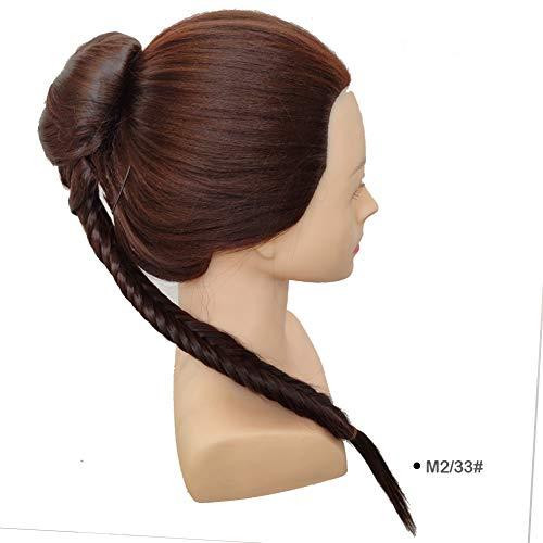 jeedou 20inch Long Synthetic Fishtail Braids Drawstring Rope with Claw Clip Ponytail Extension (M2/33)