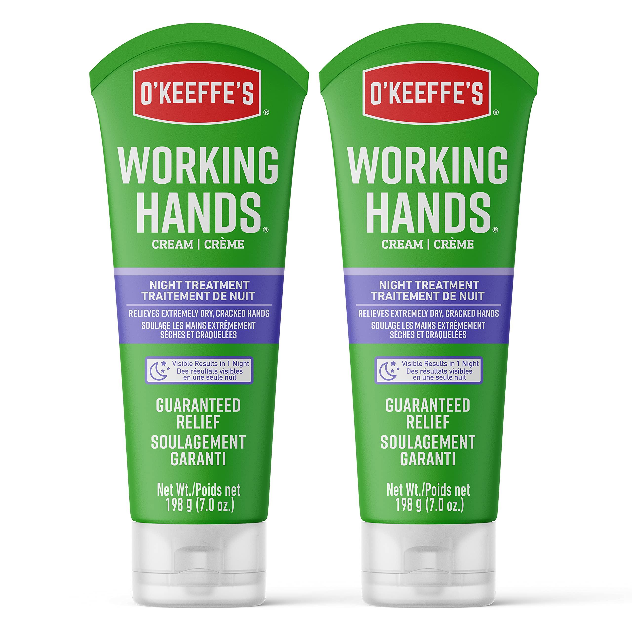 O'Keeffe's O'Keeffe's Working Hands Night Treatment Hand Cream, 7 oz Tube, (Pack of 2)