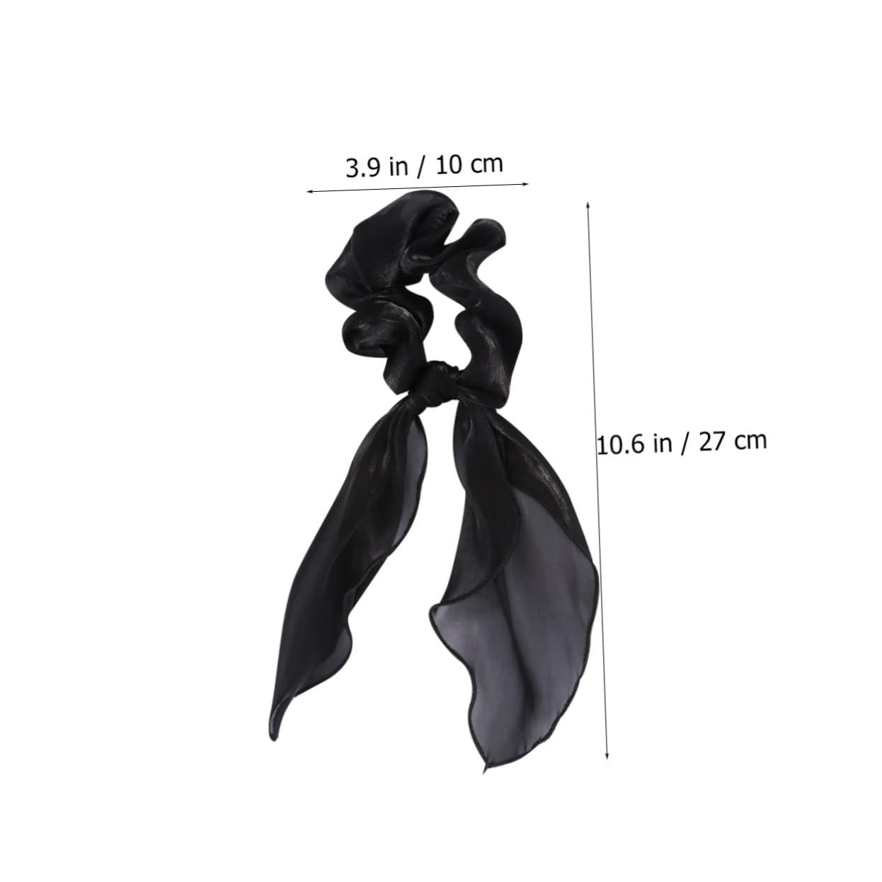 NOLITOY NOLITOY Chiffon Ponytail Scarf 6 Pcs Pigtails Hair Bands Satin Hair Tie Satin Scarf Hair Rings Ponytail Hair Bands Seamless Hair Bands Silk Stretchy Ponytail Ties Long Hair Ring Miss Elasticity Holder