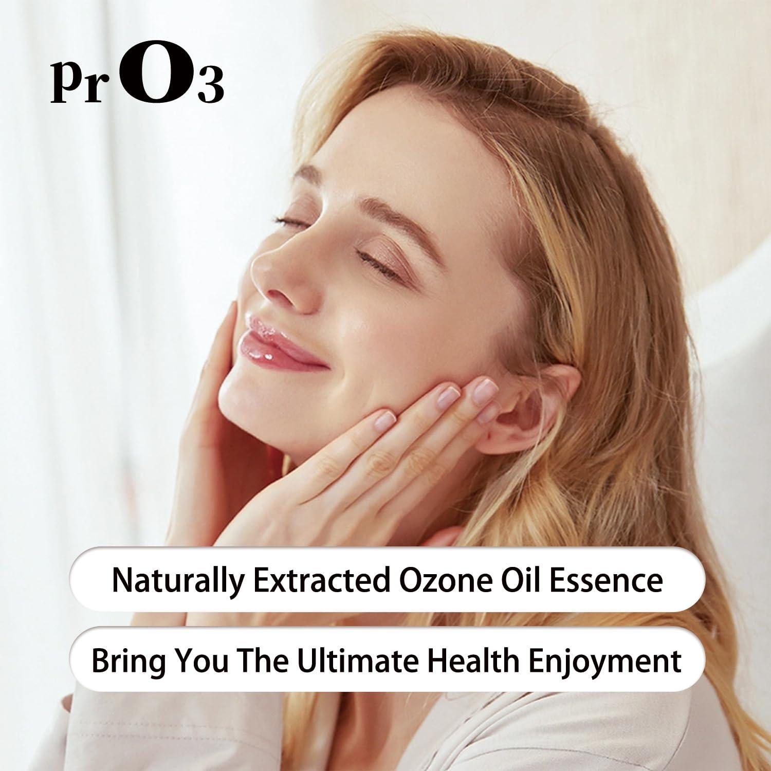 PrO3 PrO3 Fully Ozoneted Olive Oil-100% Pure Ozone Oil-1 OZ-Glass Dropper Bottle-Organic Natural for Skin Care Essence Oil- Rich in Reactive Oxygen.