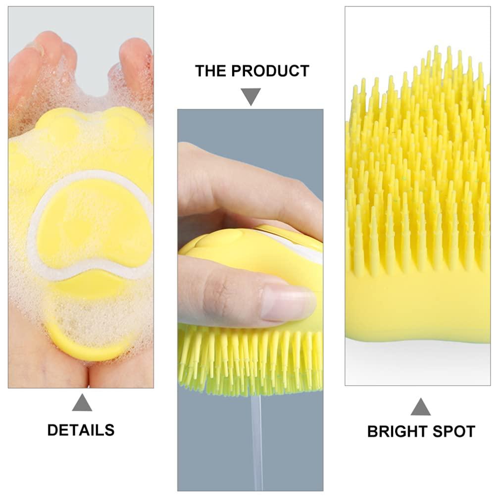 EXCEART EXCEART 3pcs Baby Bath Brush Body Exfoliator Back Scrub Brush Silicone Body Scrubber Loofah Shower Brush Silicone Shower Baby Bath Scrubber Toddler Shampoo Brush Abs Hair