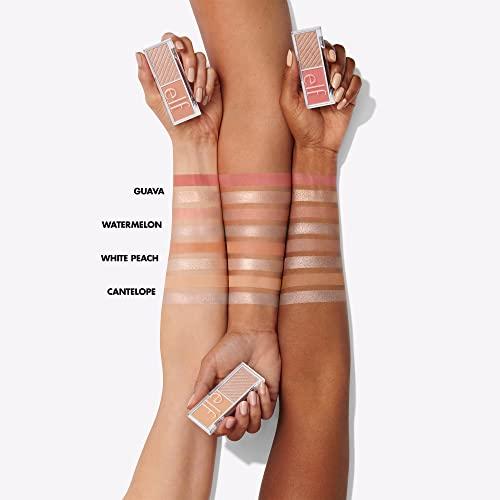 e.l.f. e.l.f. Cosmetics Bite-Size Face Duo, Highlighter, Bronzer & Blush Palette, Highly Pigmented, Watermelon, 0.049 Oz (1.4g), 0.049 ounces
