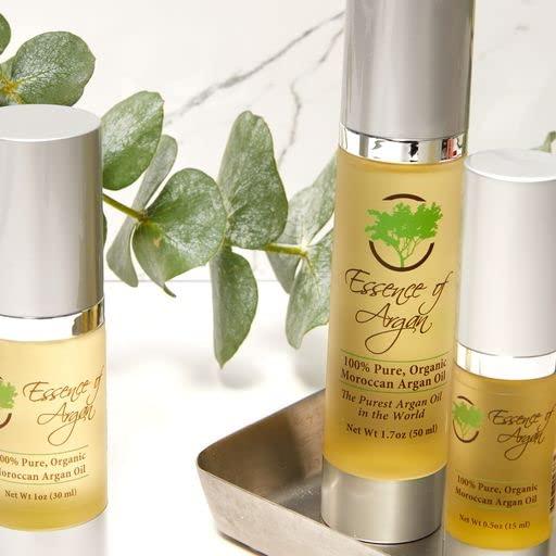 Essence Of Argan Essence Of Argan 100% Pure Moroccan Organic Argan Oil - Natural EcoCert Oil that Nourishes, Conditions and Moisturizes Your Skin, Hair and Nails