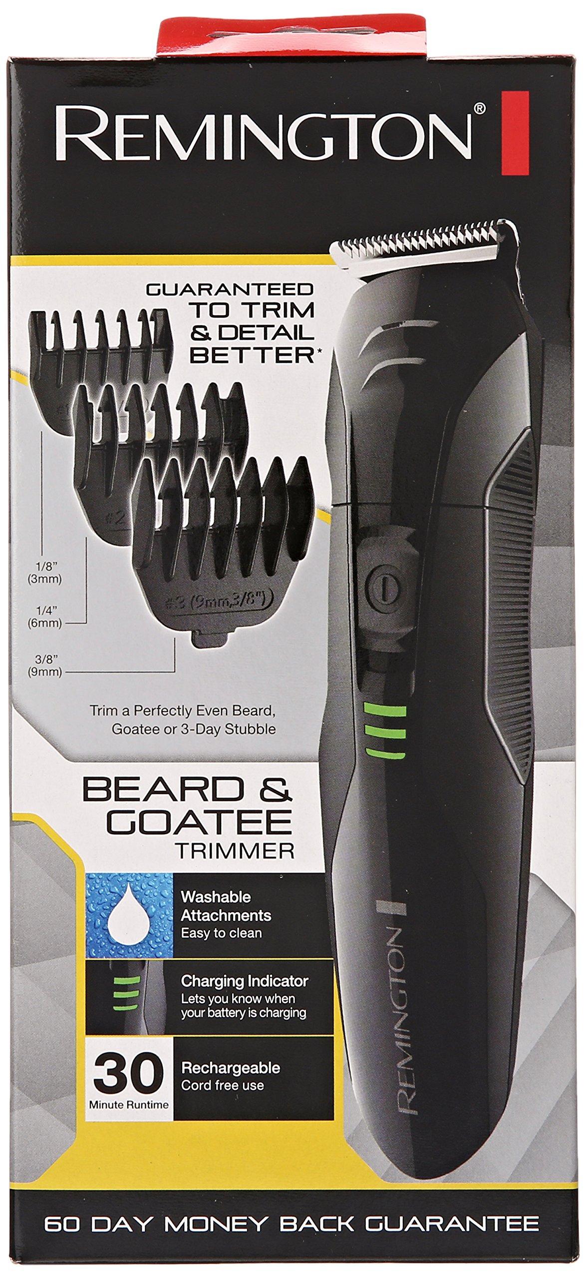 Remington Remington PG6015A Rechargeable Stubble and Beard Trimmer, Black (Pack of 2)