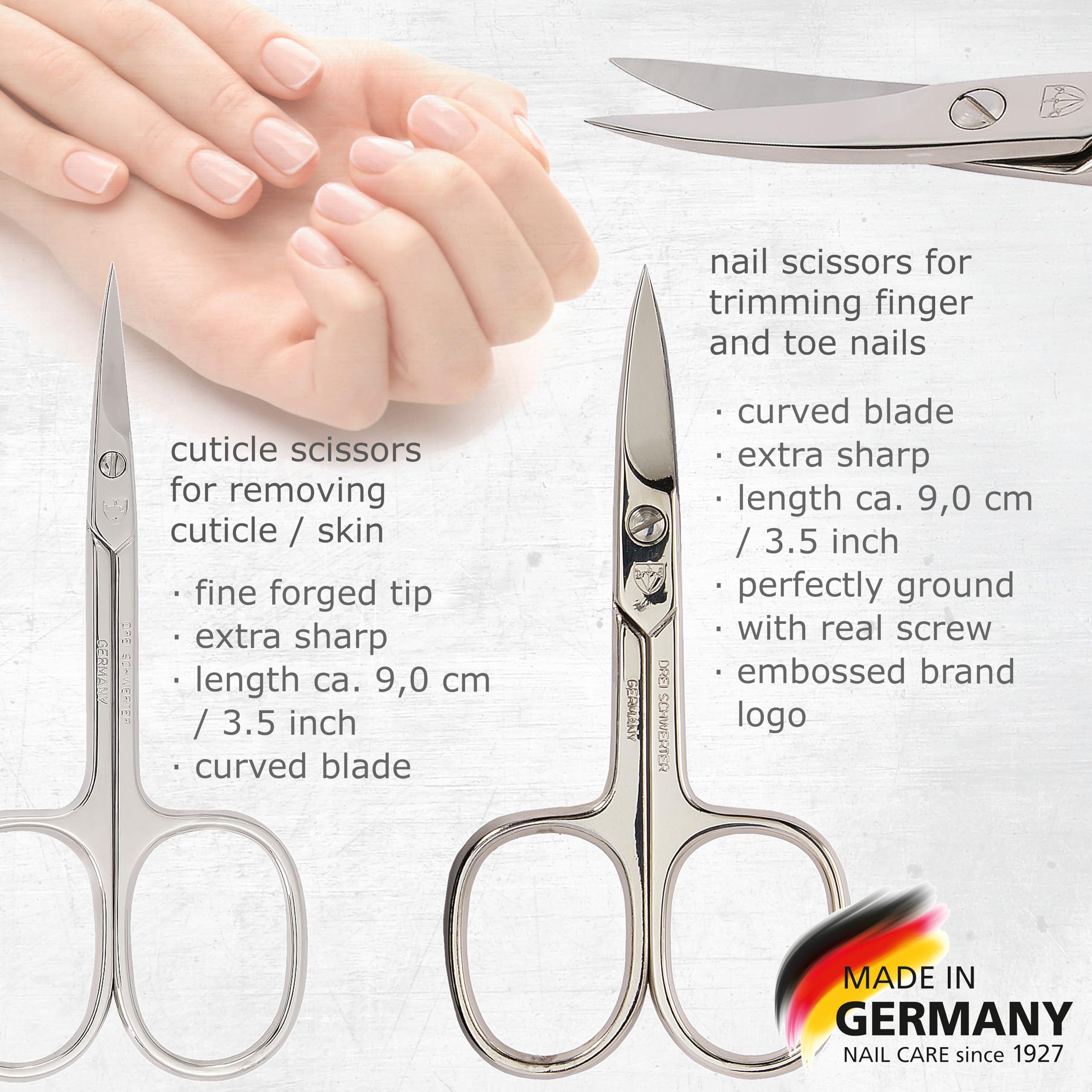 3 Swords Germany 3 Swords Germany - brand quality 8 piece manicure pedicure grooming kit set synthetic leather case ostrich cognac - Made in Germany