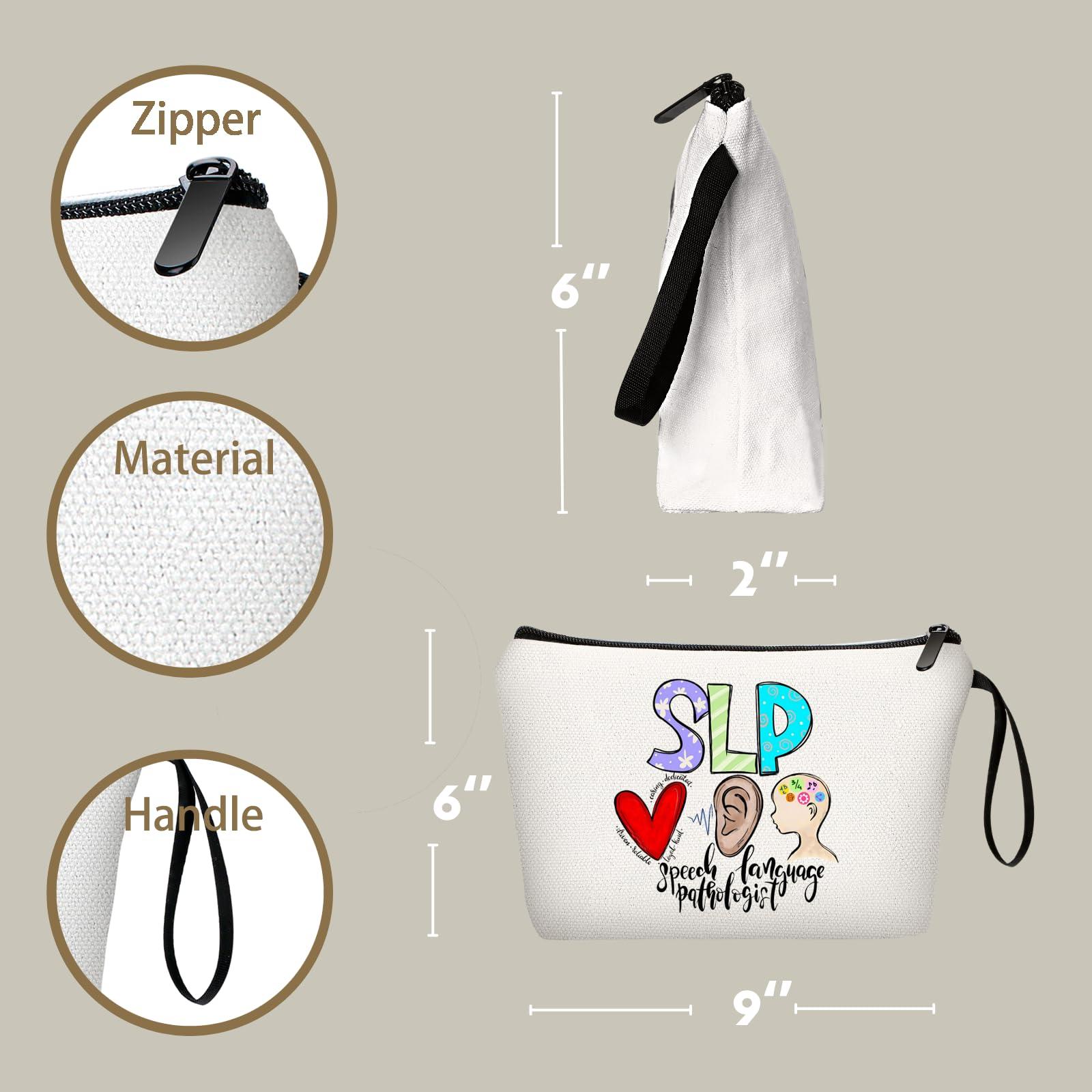 KONSOM KONSOM Speech Therapist Gift,Slp Gifts,Speech Pathologist Gifts,Therapist Gifts,Appreciation Gifts for Women,Speech Language Pathologist Gifts,Therapist Makeup Bag,Gift for Friend,Christmas Gifts