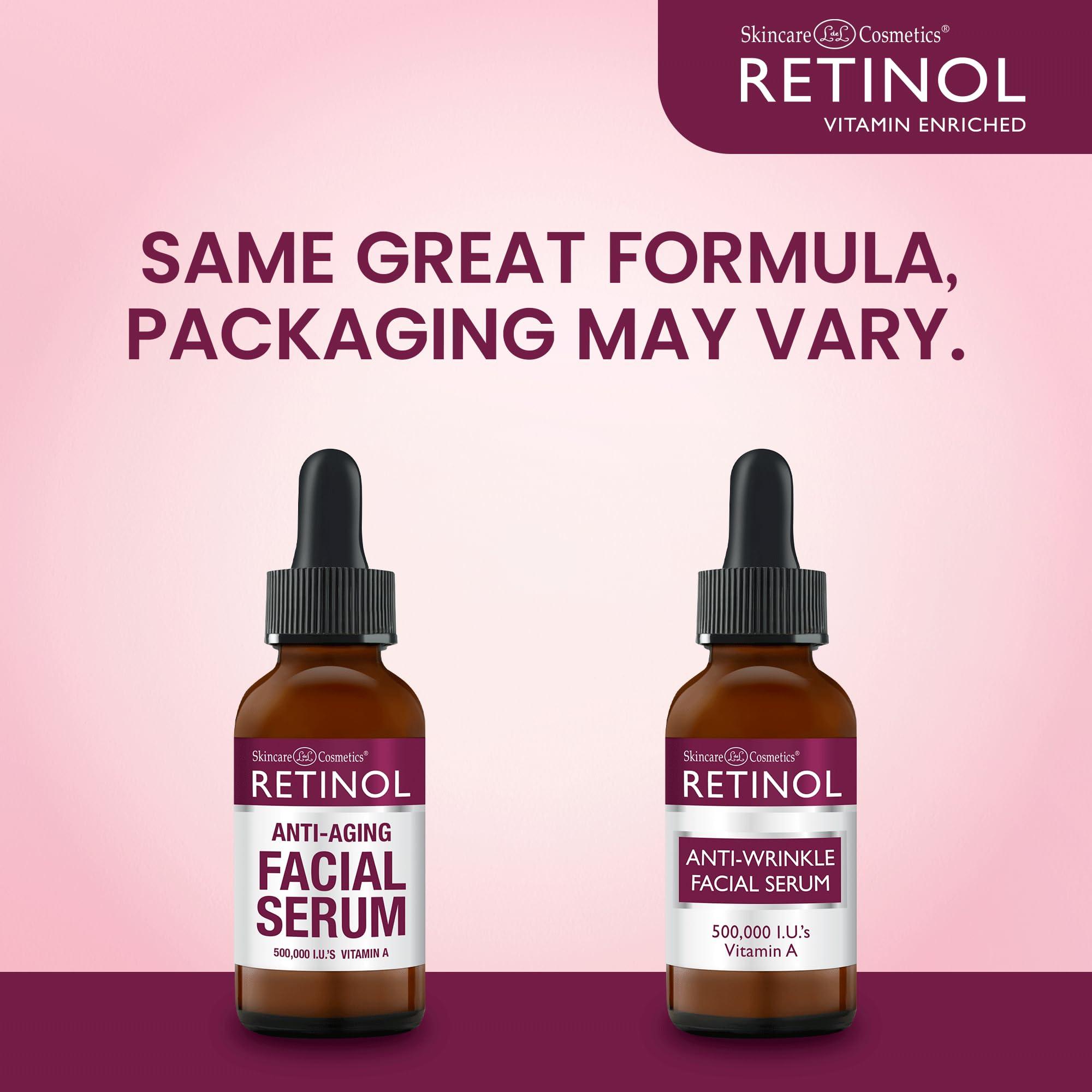 Retinol Retinol Anti-Wrinkle Facial Serum  Vitamin A Concentrate Improves Skins Elasticity & Tone and Minimizes Appearance of Fine Lines & Wrinkles  Look Younger With The Age-Defying Power Of Retinol 1 Fl Oz (Pack of 1)