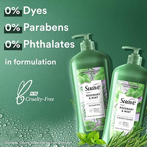 Suave Suave Professionals Invigorating Shampoo and Conditioner for Dry and Damaged Hair Rosemary and Mint Paraben Free and Dye Free Hair Shampoo and Conditioner 18 oz 2 Count